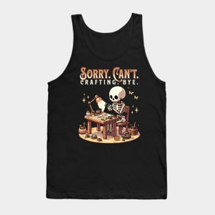 Funny Crafting Skeleton Tank Top